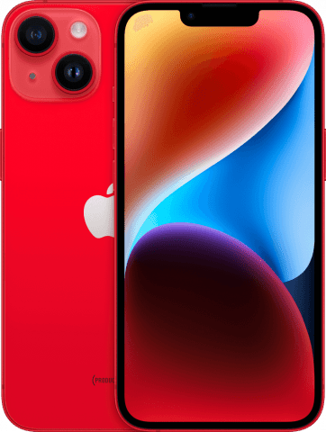iPhone 14 PRODUCT(RED) front and back